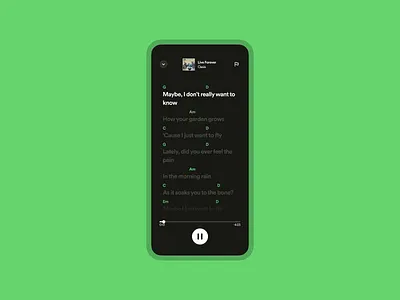 Spotify Chords design interface design mobile design ui