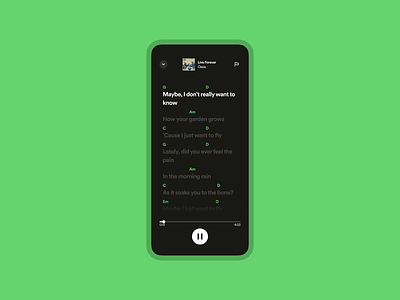 Spotify Chords design interface design mobile design ui