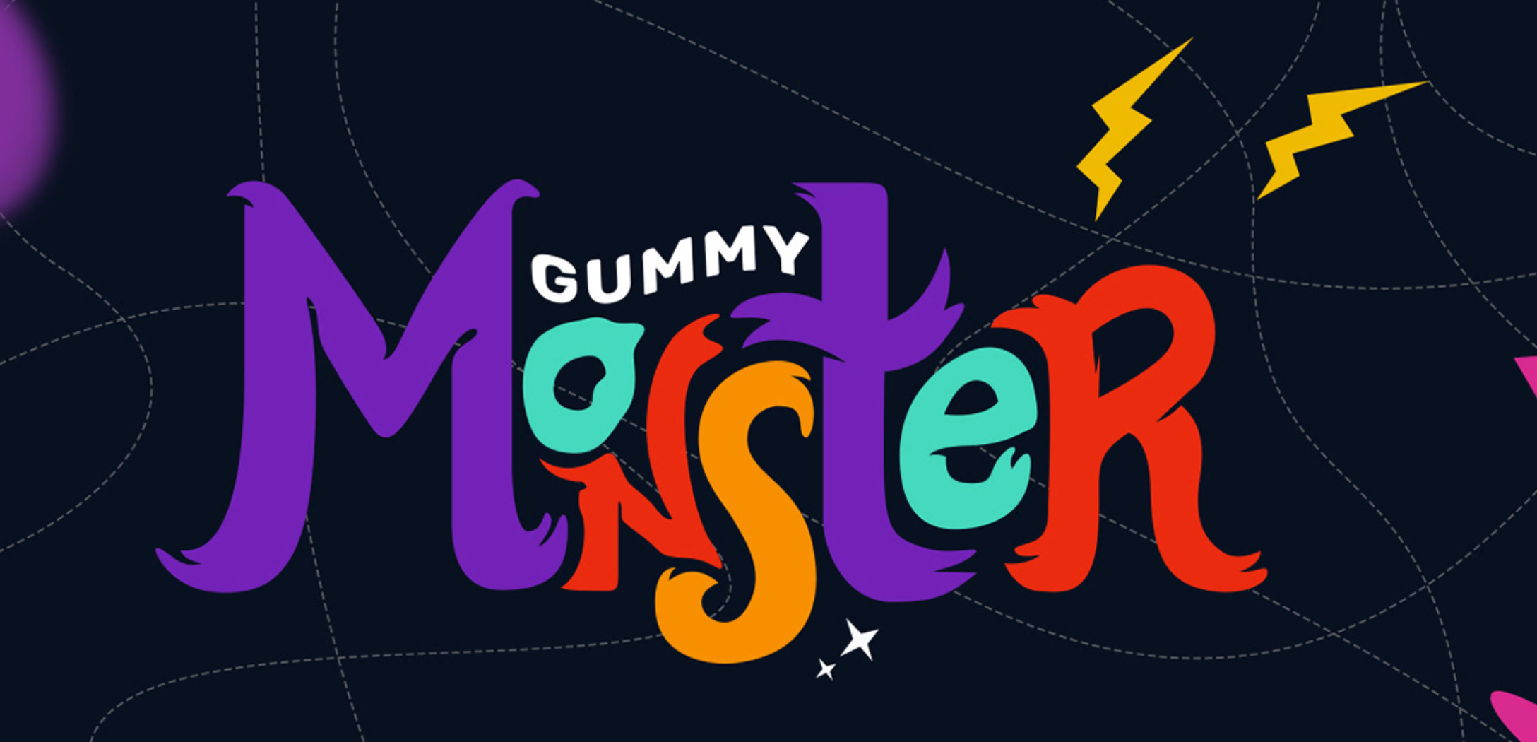 Gummy Monster Logo candy graphic design kids lettering logo