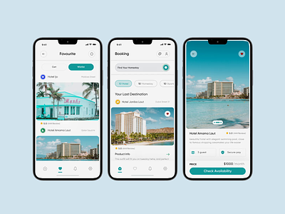 Booking - Booking Homestay App Animation 3d animation app booking branding clean details page favourite graphic design homestay hotel minimalist mobile mobile app modern motion graphics rasponsive staycation ui uiux