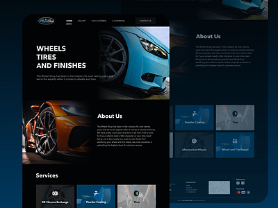 Autoshop Website Design branding car design ui vector