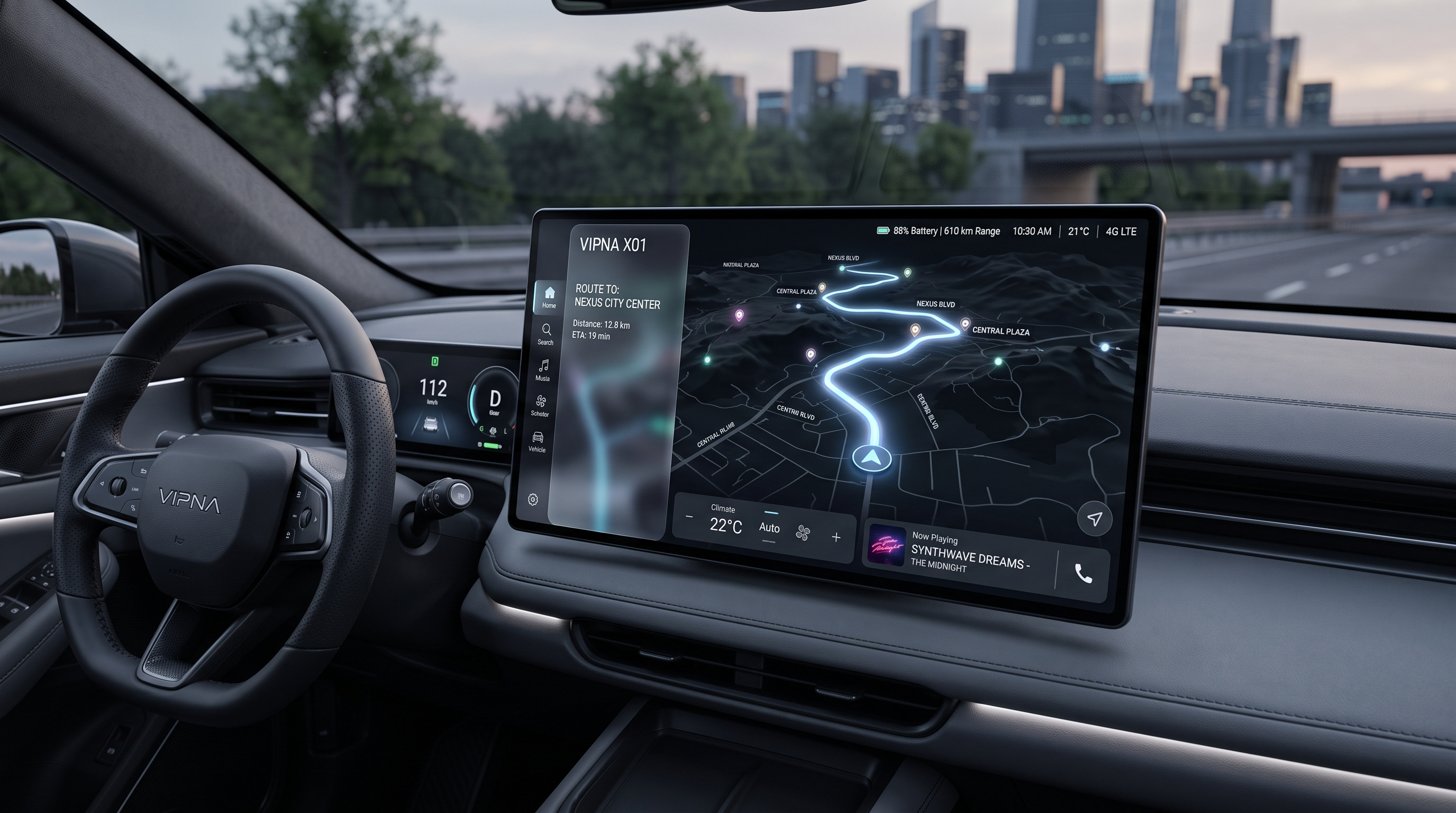 VIENA – Futuristic EV Dashboard Experience creativedirection design designinspiration interactiondesign interfacedesign minimaldesign productdesign ui uidesign ux uxdesign visualdesign
