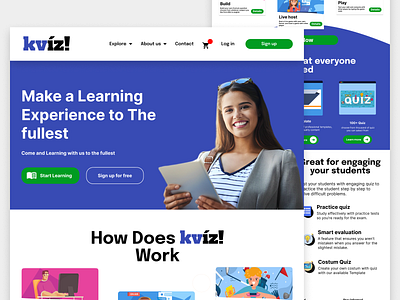 kvíz! - Online learning web design dekstop education figma learn online learning ui web design website