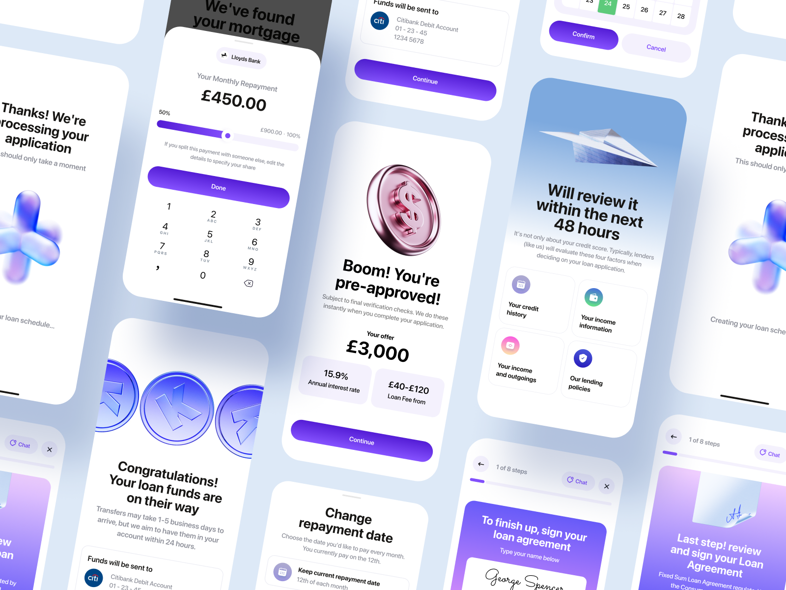 Kraving mobile app loan screens 3d 3d art 3d icons android app app design appdesign ecommerce finance fintech icons ios mobile mobile app design mobile icons mobileapp mobileappdesign