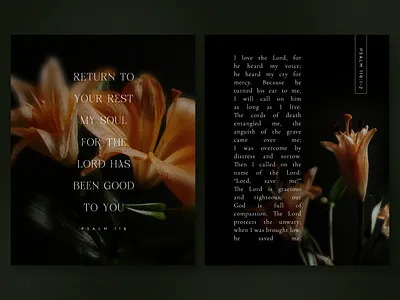 Psalm 116 bible church church design church logo dark floral flowers lilies moody psalm psalms scripture sermon sermon art sermon graphic sermon series social media typography