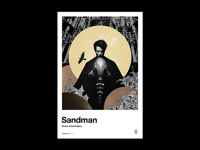 Sandman poster art collage comics graphic design graphic novel illustration poster sandman