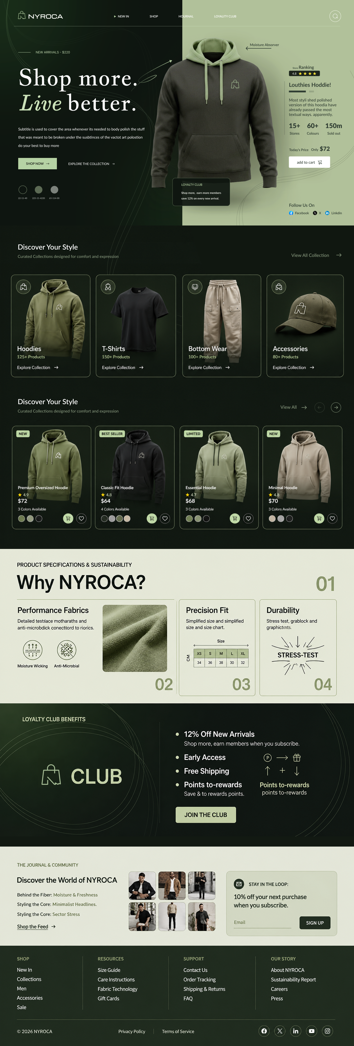 Nyroca | Premium Fashion Branding & Website Concept ui ux app 2026 designs appdesign branding desktop apps illustration logo design mansoor gull mobile applications new 2026 apps new dashboards new websites shopping application shopping website trending websites web design website design