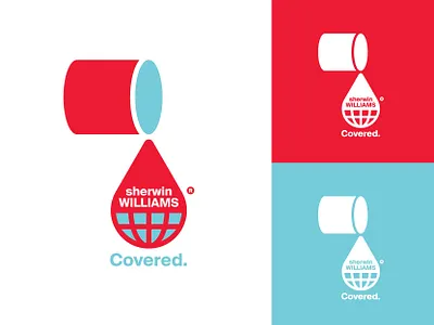Sherwin Williams brand chris rooney covered earth icon illustration logo logomark paint paint bucket rebound redesign sherwin williams