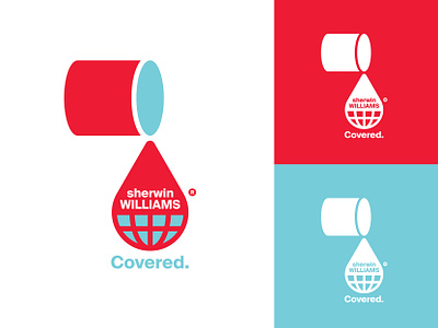 Sherwin Williams brand chris rooney covered earth icon illustration logo logomark paint paint bucket rebound redesign sherwin williams