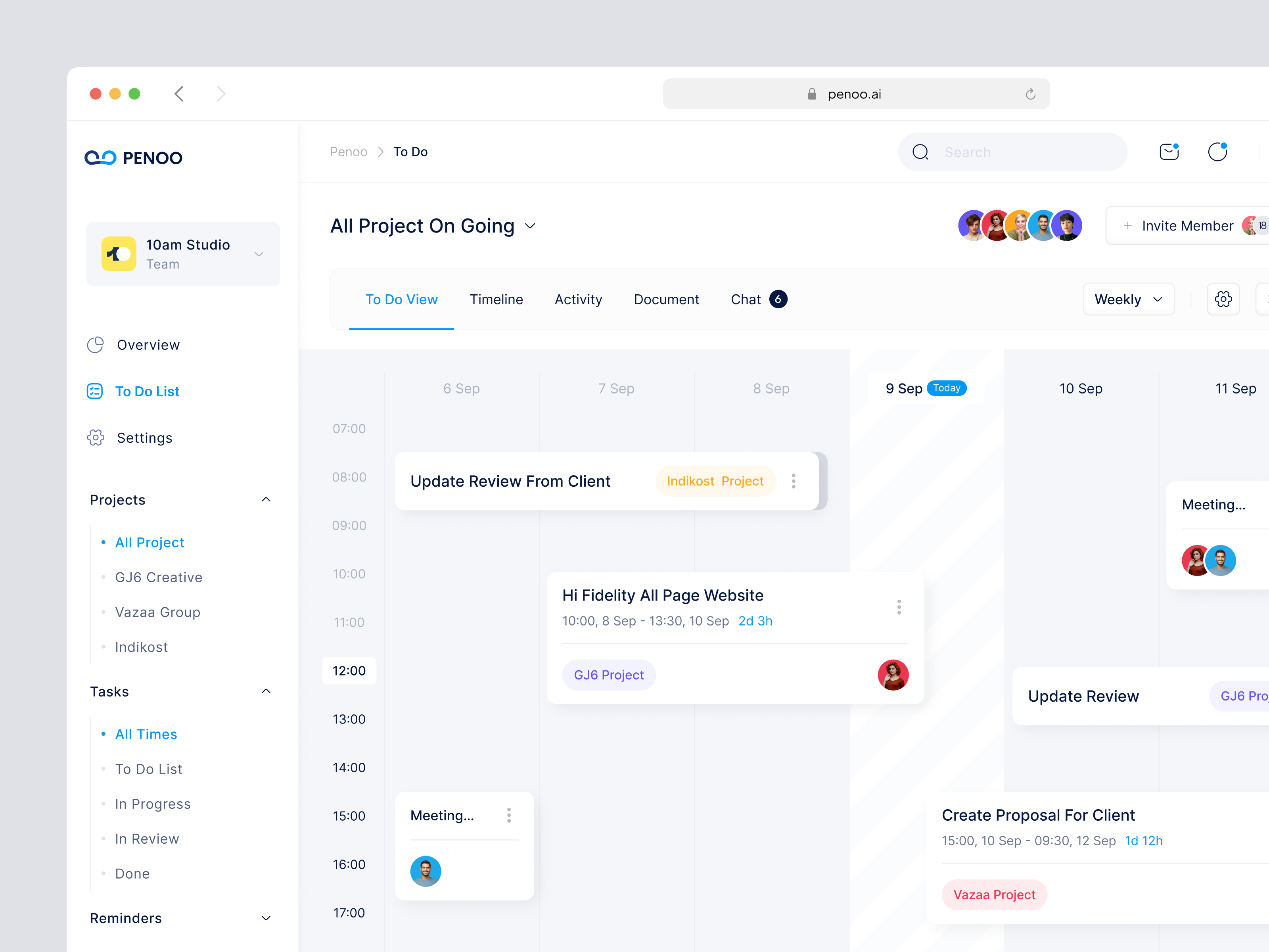 Penoo - To Do List Web App ari dashboard fariz management product design syste task management tasks team management to do to do list todo todolist web app