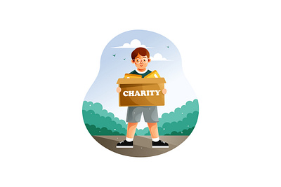 International Charity Day Concept Illustration donation