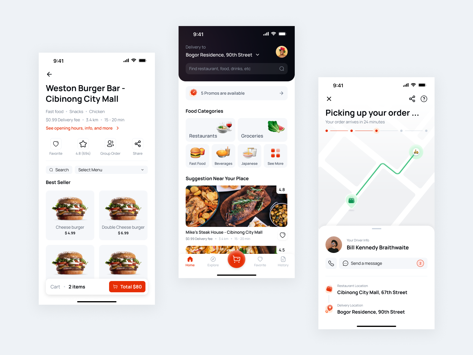 Kita Food - F&B Delivery App apps delivery delivery order fb food food and delivery food order merchant mobile app order restaurant tracking ui ui design