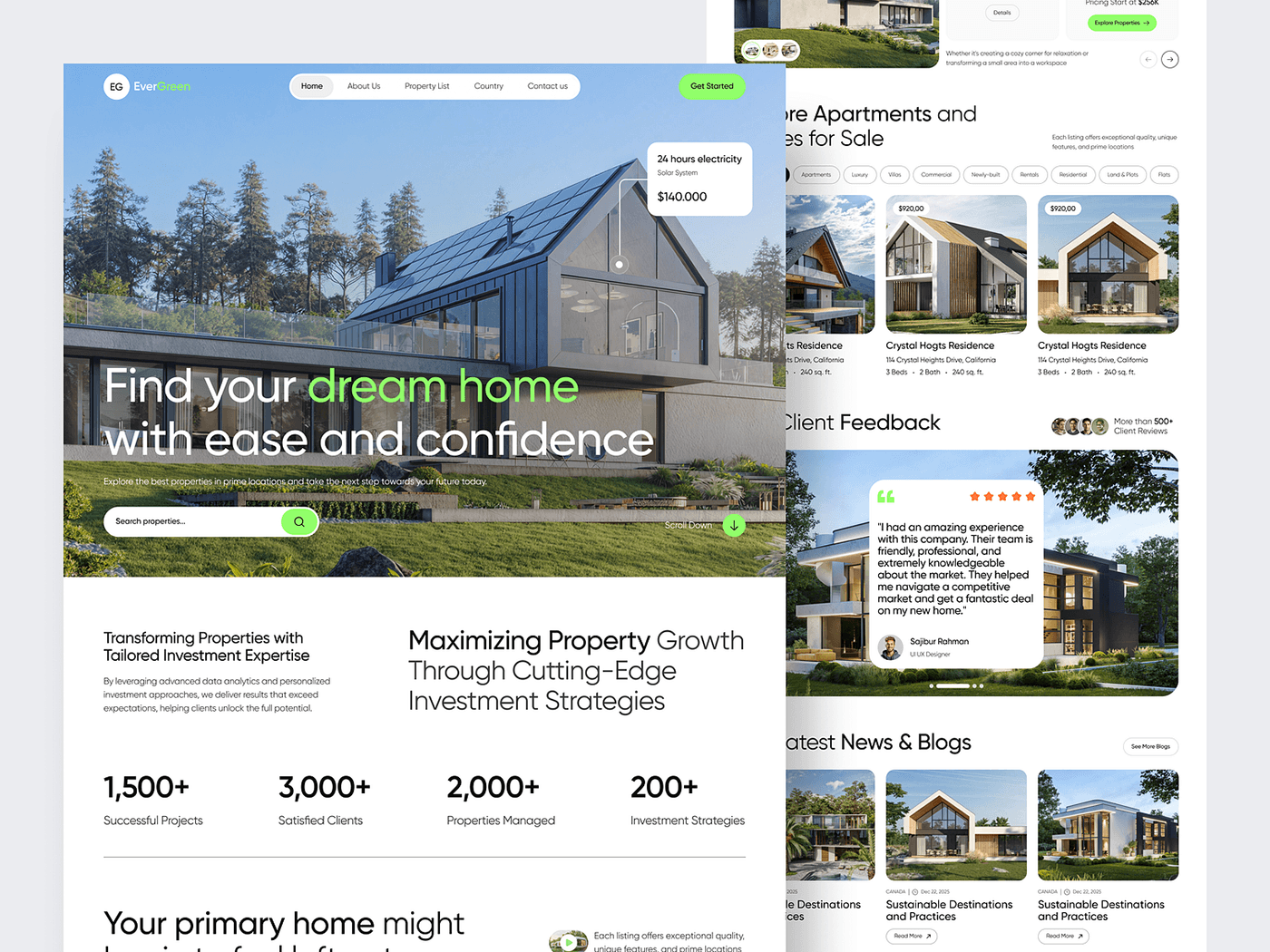 Real Estate Framer Website figma design realestate responsive design user flows web design services website design