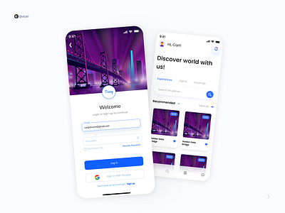 Travel App Concept Design app app design design figma home login login screens mobile app mobile app design product design travel travel app travelling ui ui design ux ux design