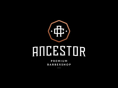 Ancestor Barbershop barbershop hand lettering lettering logo logo design monogram typography