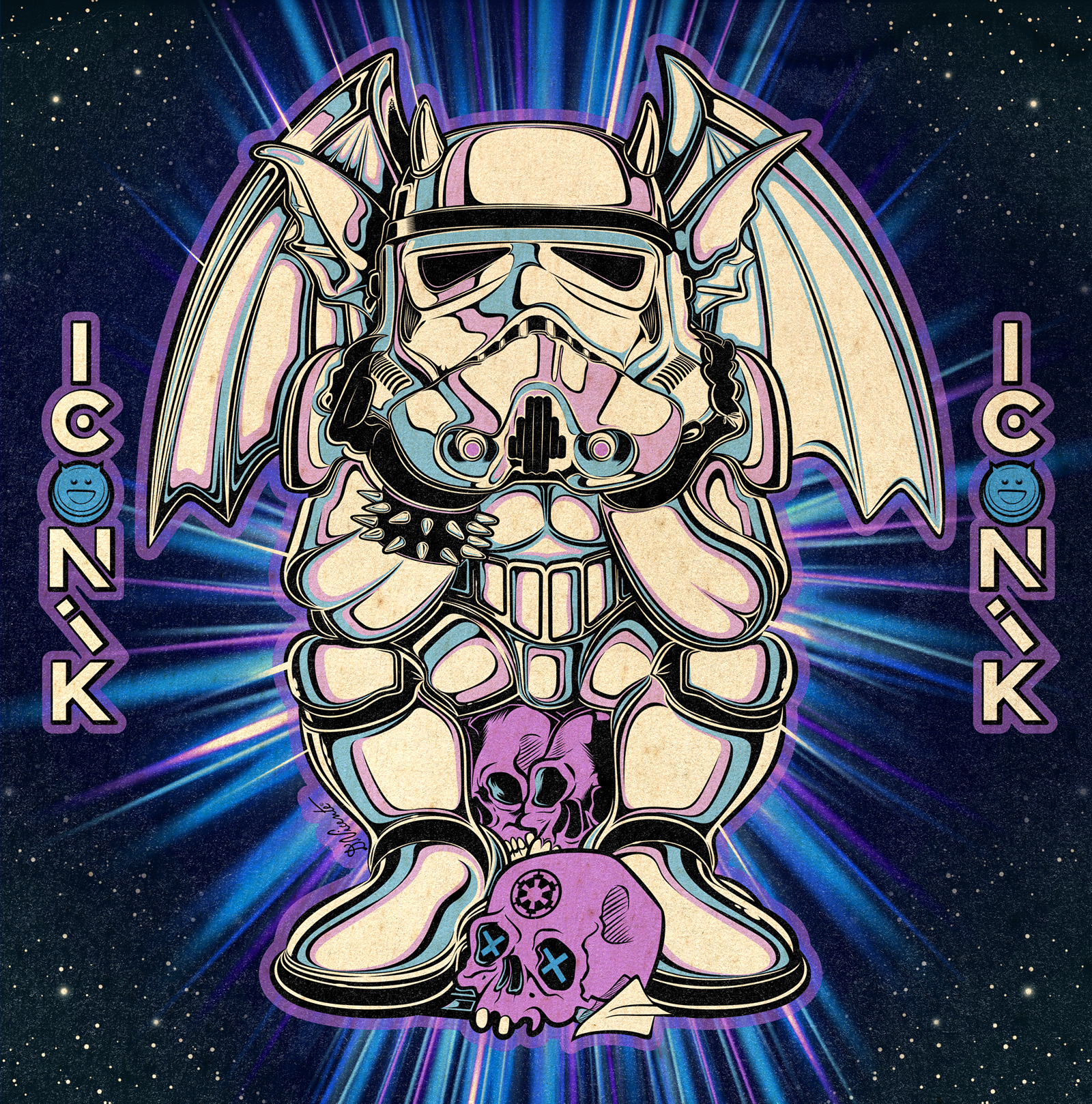 TEEN GARGOYLE #50 – STORMTROOPER cartoon art character design dark fantasy digital illustration fan art gargoyle art graphic illustration illustration imperial stormtrooper lowbrow art monster art pop culture art sci fi art science fiction skull art space art star wars stormtrooper teen gargoyle underground art