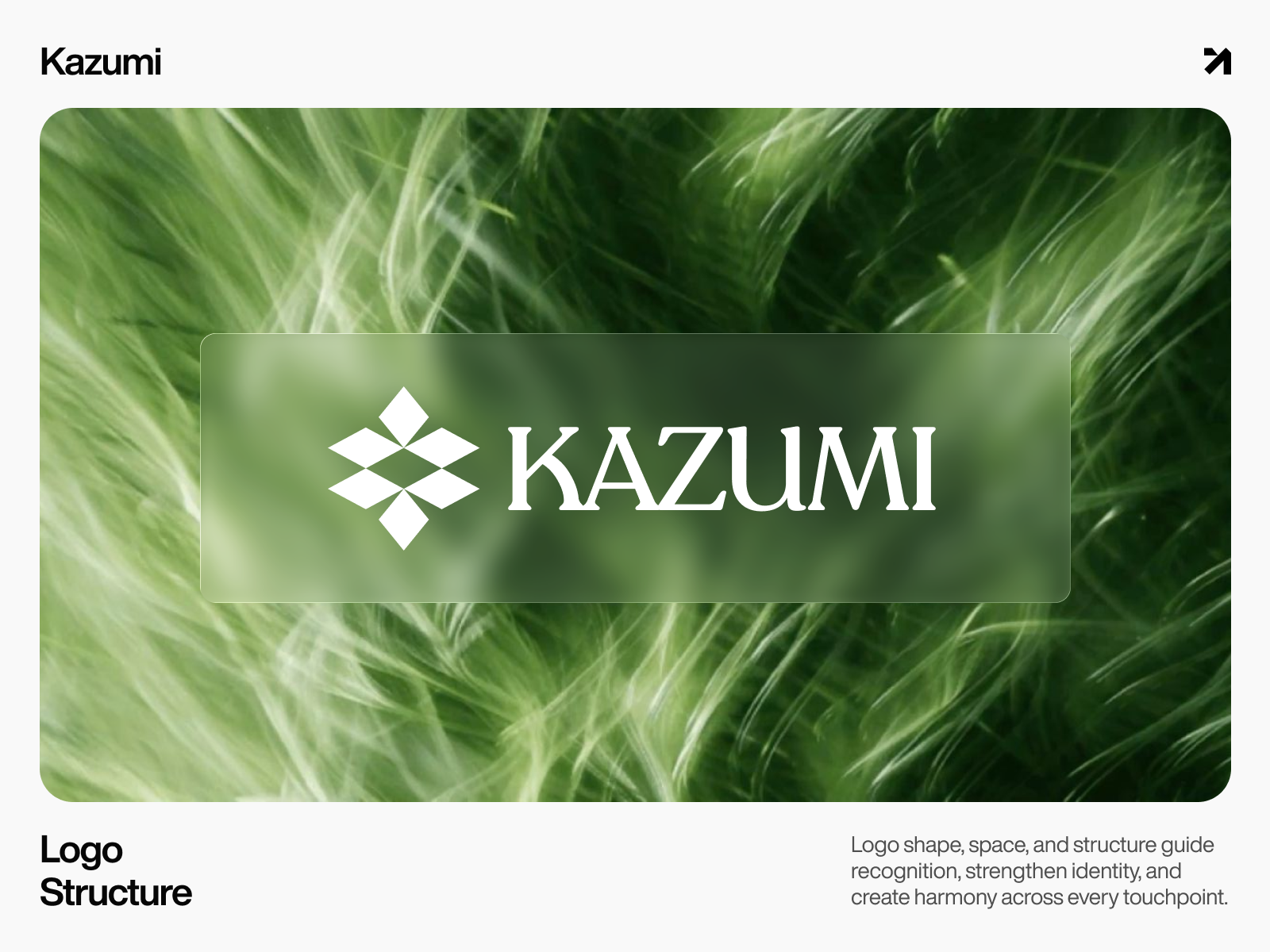 Kazumi - Modern Geometric Diamond Shape logo brand strategy branding corporate identity creative branding graphic design hero section identity design logo concept logo design minimal logo modern branding premium design pro branding techwitpro typography visual branding visual identity web hero section ui