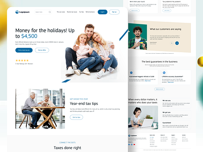 Clean and Modern Taxes Landing Page Design clean web home landing landing page minimal web popular web design taxes website ui ux web design web ui website