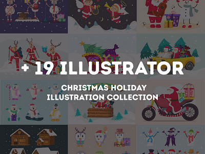 Illustrations for the Christmas holidays design graphic design illustration
