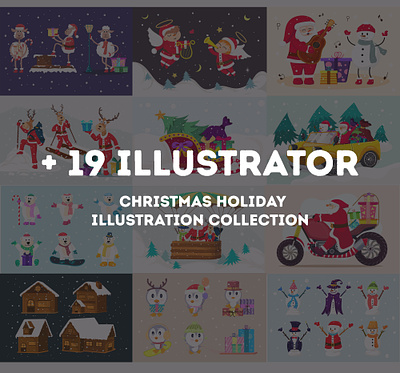 Illustrations for the Christmas holidays design graphic design illustration