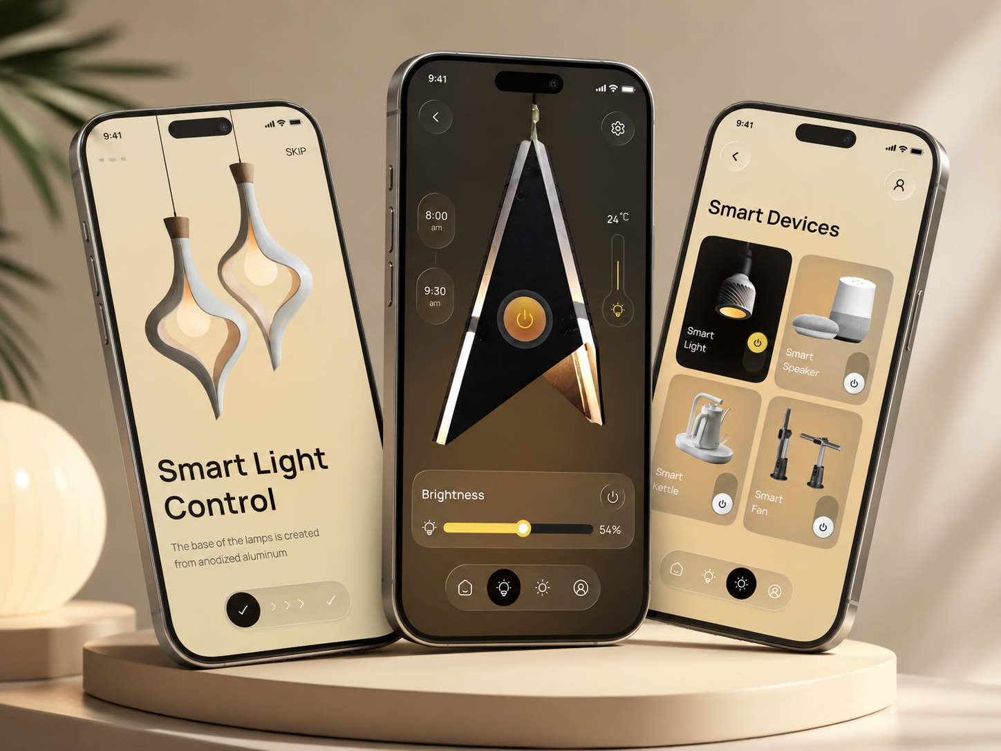 Smart lamp Mobile app bed lamp clean lamp dark theme edison lamp interior ios app lamp app lamp ui light light app light ui minimal mobile ui design smart devices smart home app smart lamp switch ui tabel lamp ui uiux
