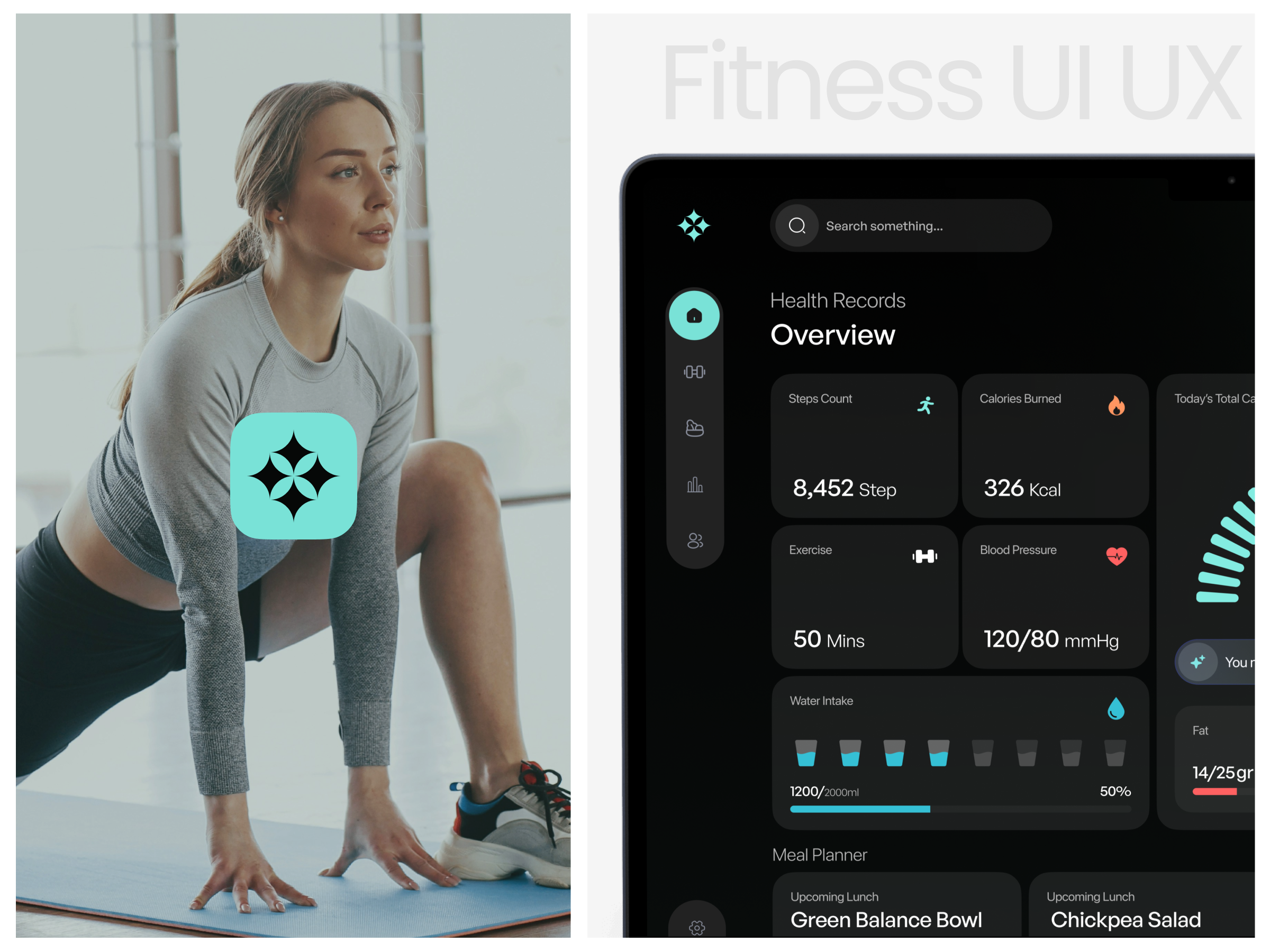 Fitness UX/UI & Brand Identity ai fitness health interface product service ui ux web