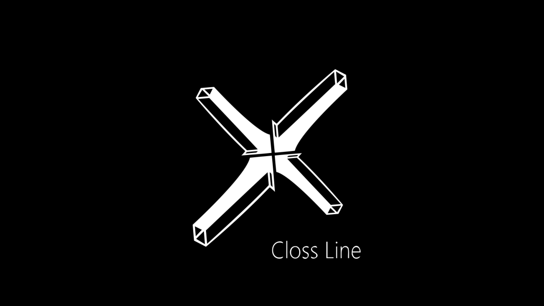 Closs Line 3d 3d animation 3d motion abstract bw design geometric logo logo motion mark minimal