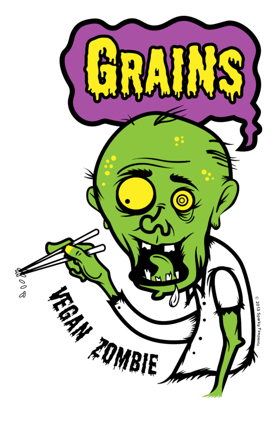 Vegan Zombie deisgn illustration vector