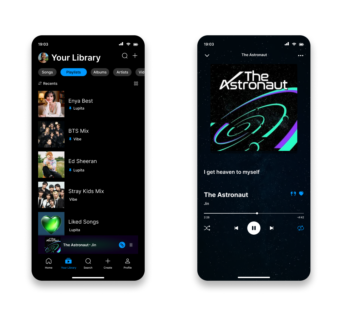 Vibe Music App ~ Daily Ui #009/100 dailyui design mobileapp musicapp ui