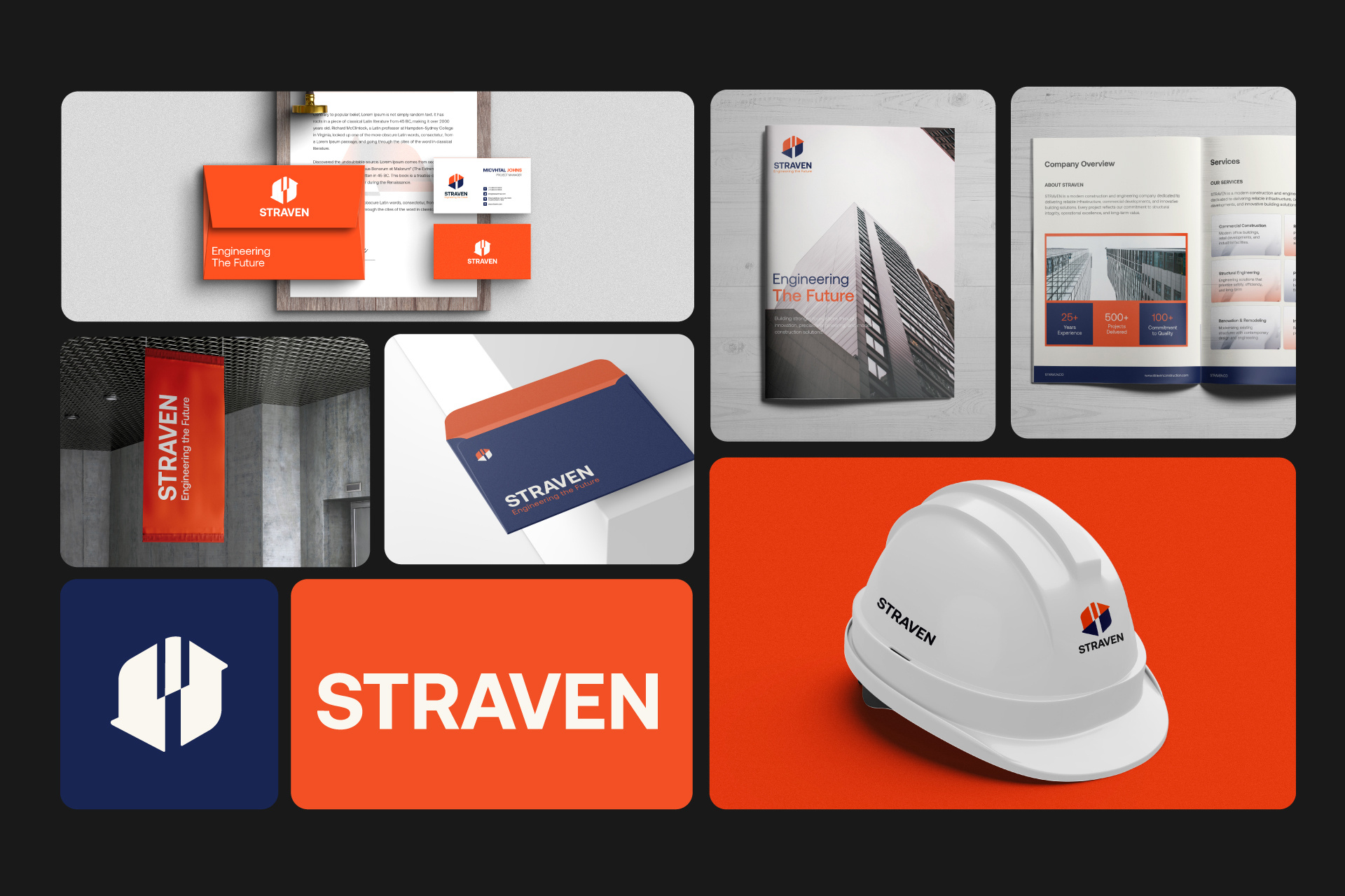 STRAVEN | Engineering & Construction Branding architect brand identity branding color system company profile construction logo creative design creative logo design graphic design logo logo design minimal minimalist logo modern logo real estate logo signage stationery ui visual identity