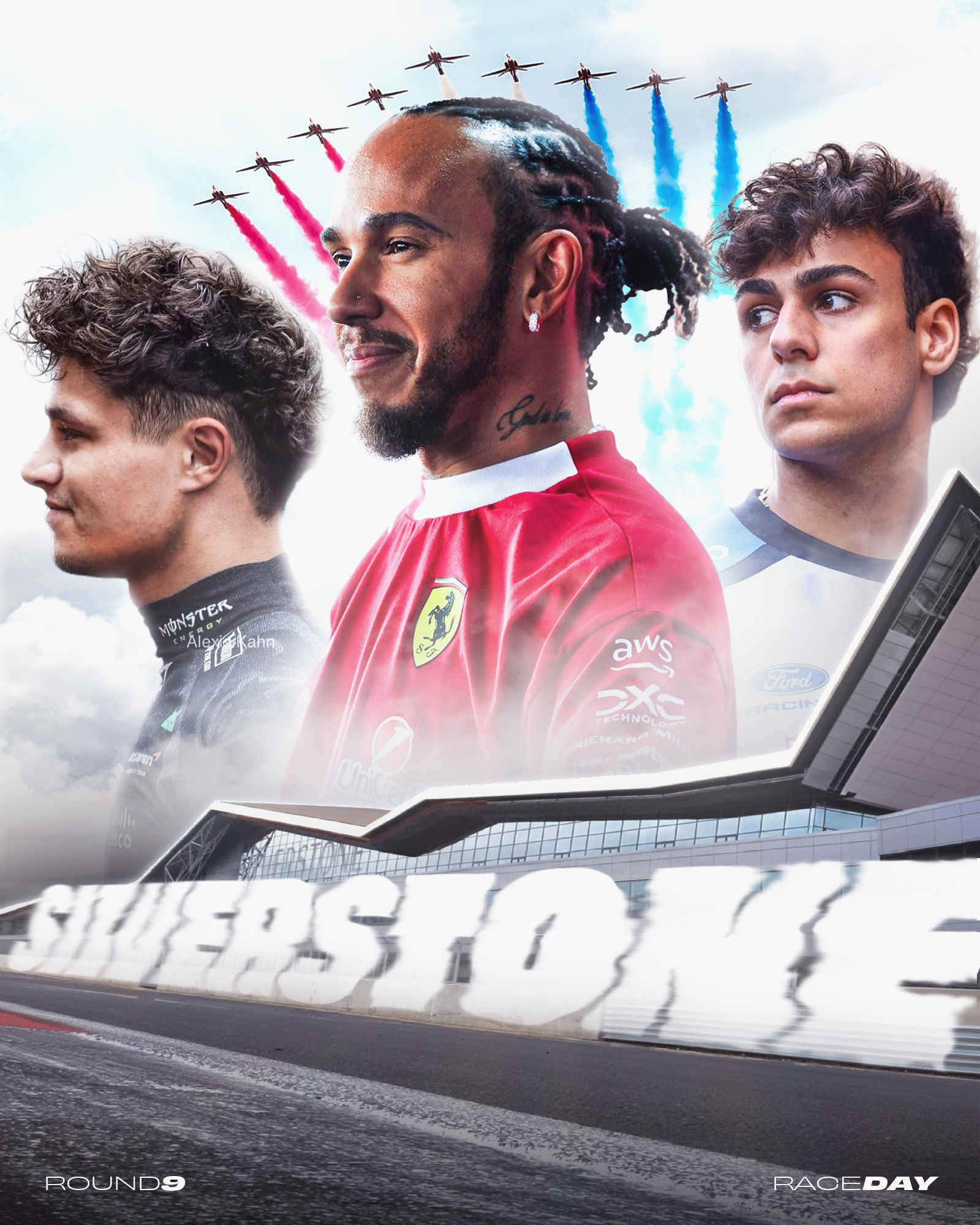 Race Day Formula 1 poster - Silverstone design f1 formula graphic design illustration photoshop sport