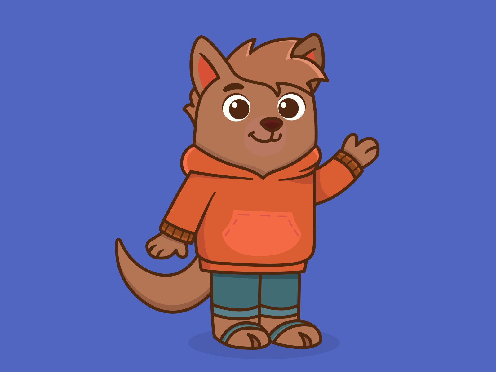 Kangaroo character mascot animal character colorful cute design graphic design illustration mascot