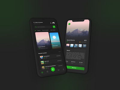 Travelskuy Mobile App Design 🏝 app beach design mobileapp mountain park ticket travel trip ui uiux ux