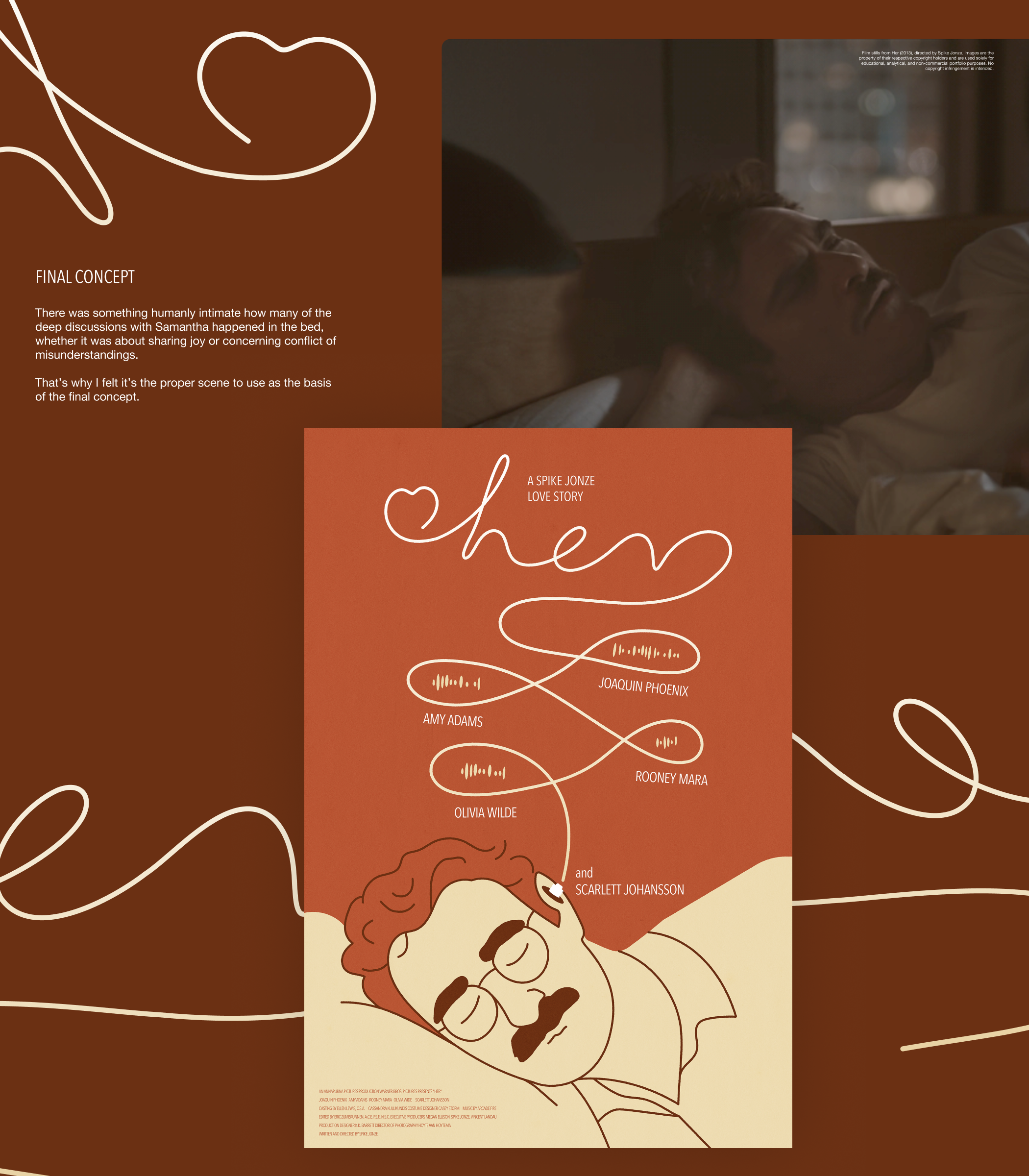 Her (2013) — Movie Poster Remake ai concept design graphic design her illustration movie poster print typography vector