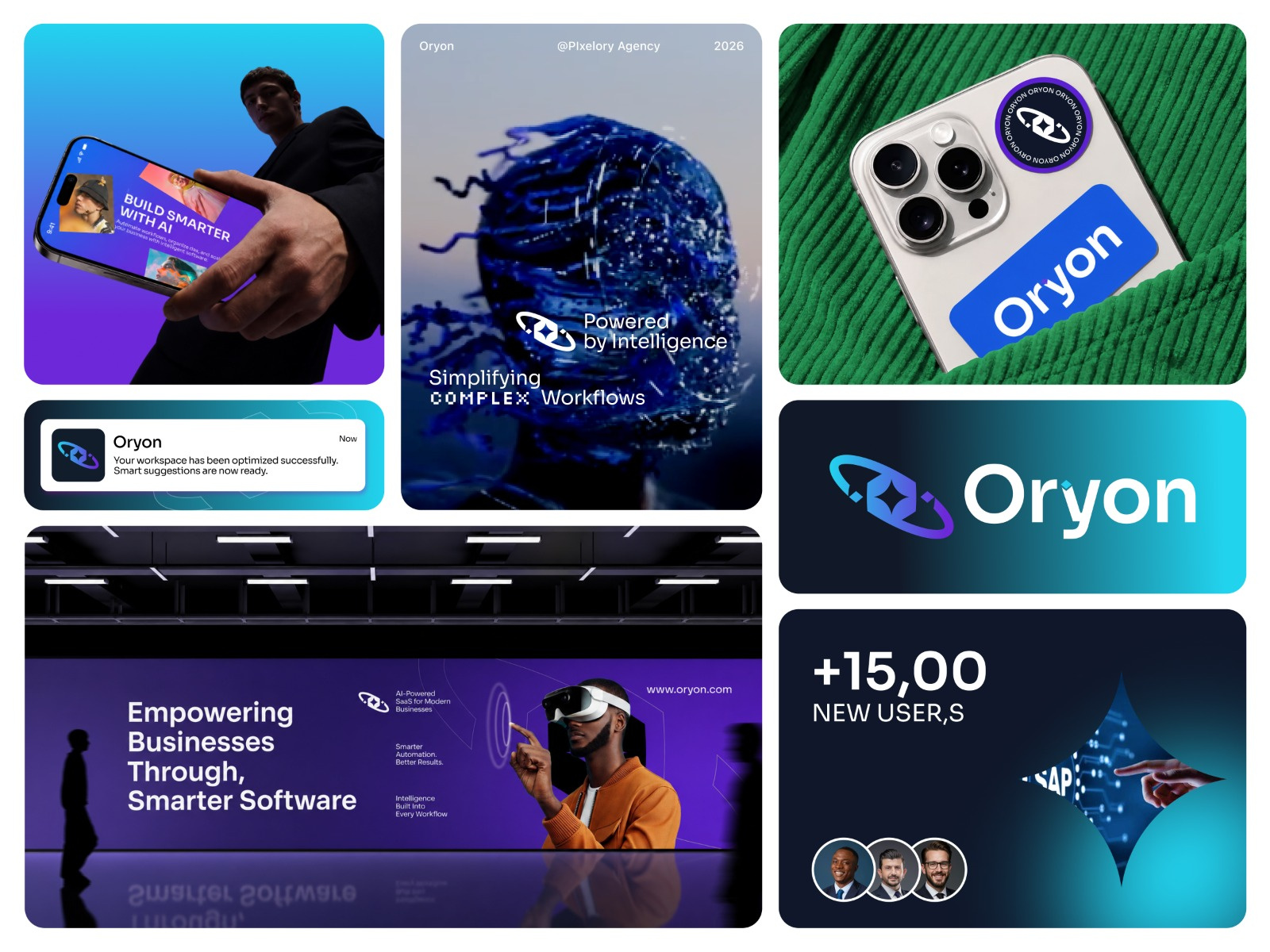 Oryon – AI SaaS Brand Identity Design | Modern Tech Logo