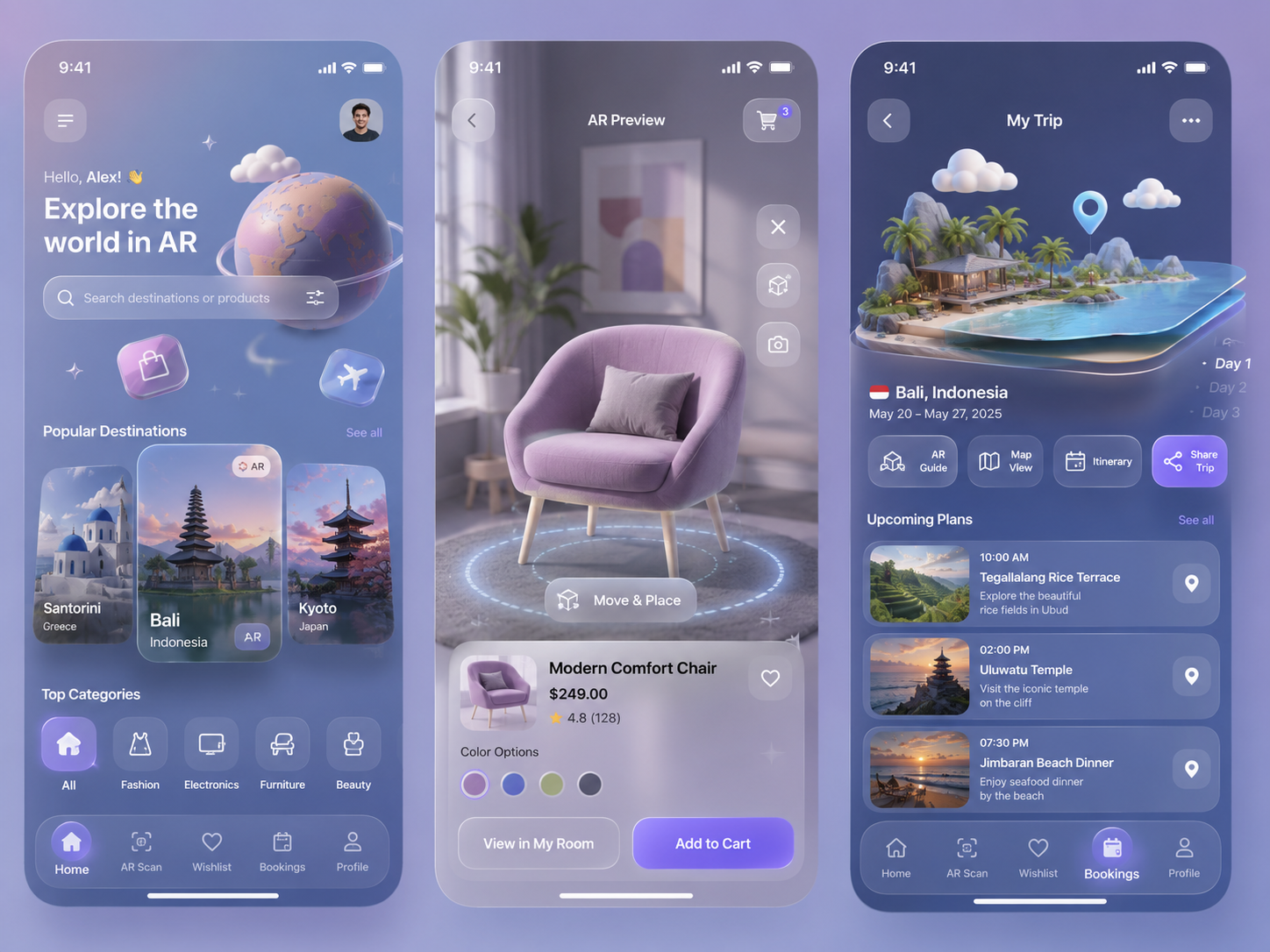 Spatial UI Style Concept — Futuristic Mobile App UI/UX Design appdesign creative designsystem dribbble figma glassmorphism interactiondesign interface minimalui mobileapp mobileui modernui productdesign prototype spatialdesign spatialui uidesign uiux uxdesign visionos