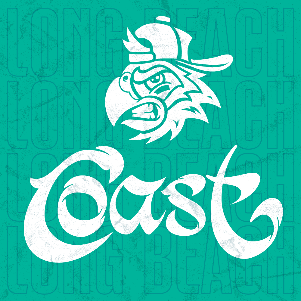 Long Beach Coast Baseball baseball bird branding design graphic design illustration lettering logo mascot parrot sport sports vector