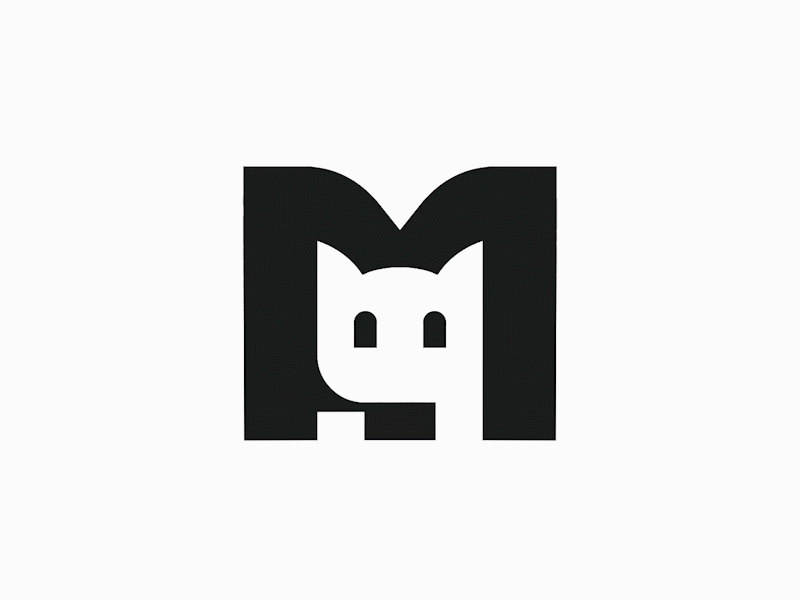 M-cat logo by @anhdodes 3d anhdodes logo animal logo design animation branding cat logo design design graphic design illustration logo logo design logo designer logodesign minimalist logo minimalist logo design motion graphics pet logo design ui