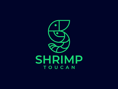 Shrimp Toucan Logo Design brand identity branding business logo fish fish logo graphic design logo logo design logos logotype minimal minimalist logo modern logo negative space seafood shrimp shrimp logo symbol toucan toucan logo