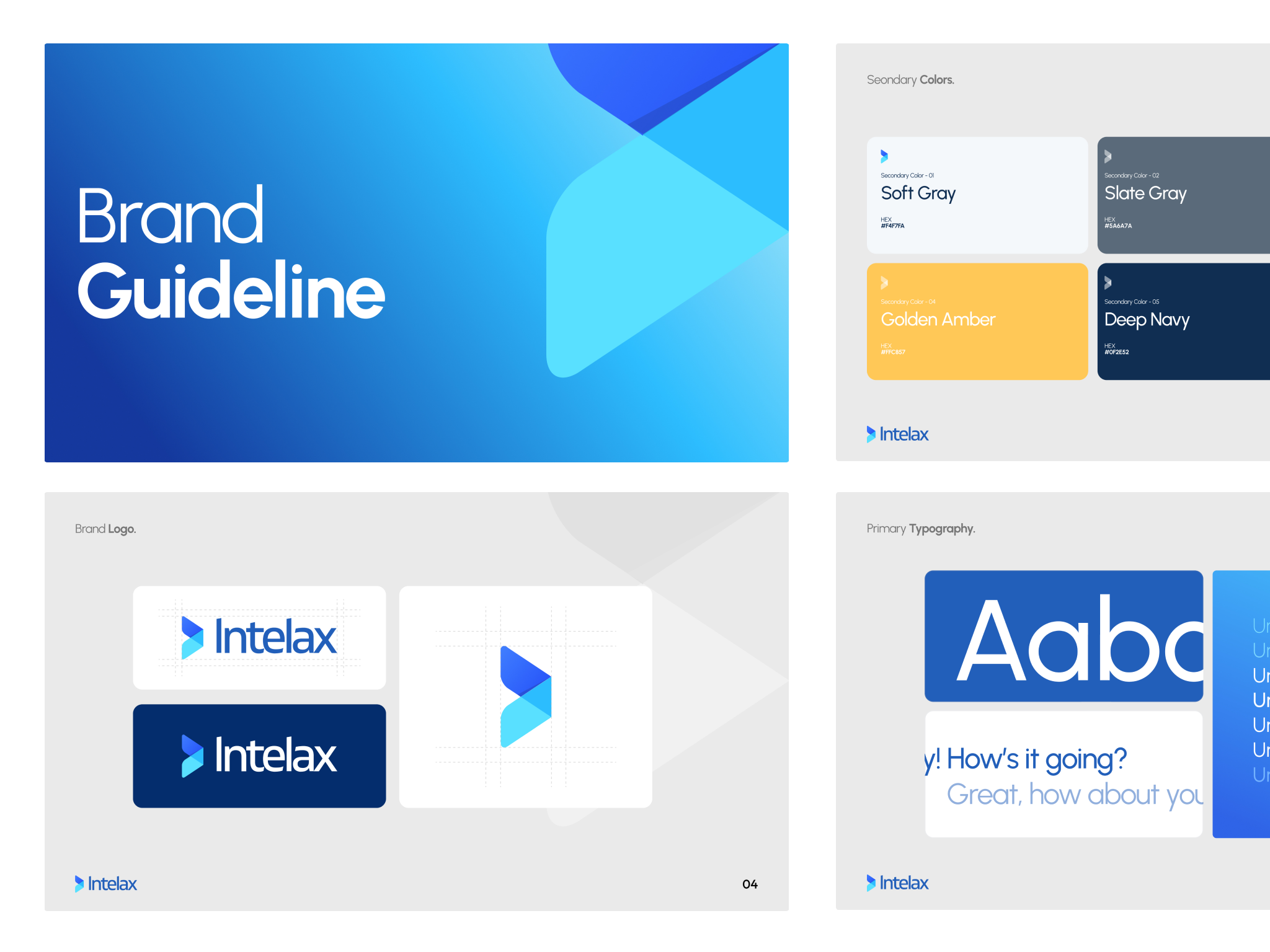Brand Guidline Intelax brand guidline brand identity branding clean graphic design identity illustration interactive ui logo modern ui