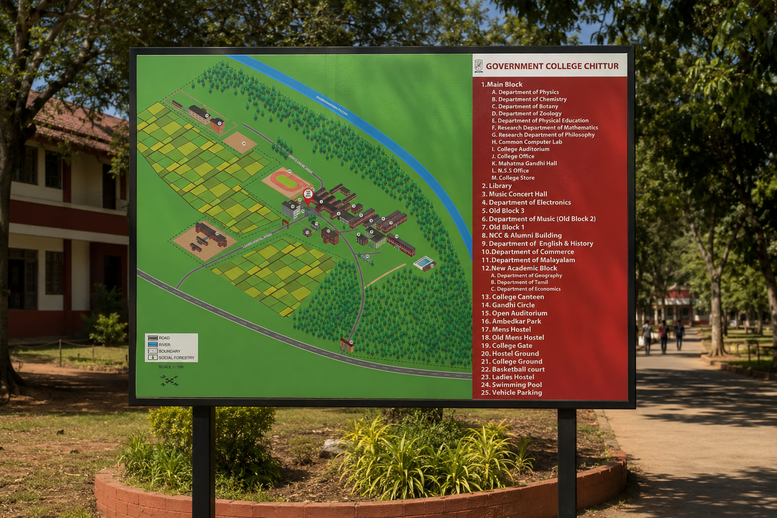 Wayfinding map Flat Illustration graphic design