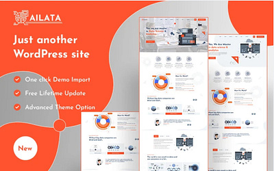 Data Science Analytics & Machine Learning WordPress Theme 3d animation branding design graphic design illustration logo motion graphics ui vector