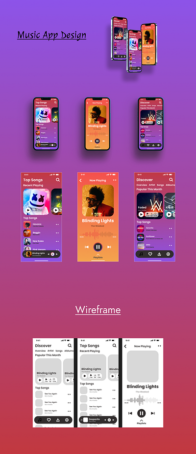 MUSIC UI DESIGN app design ui