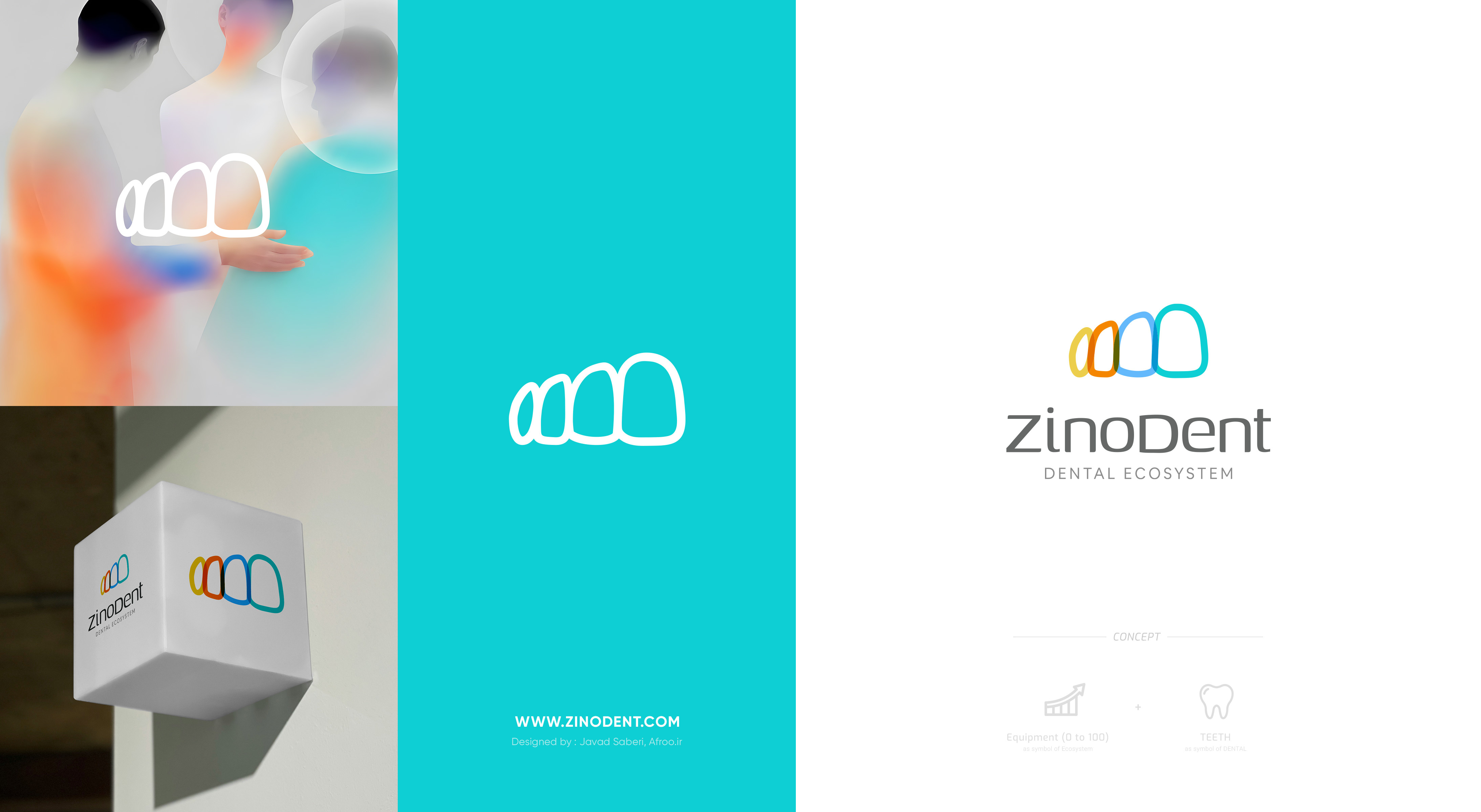 ZinoDent — Logo Design afroo dental dentist dentistry ecosystem growth health healthcare innovation javad saberi lab medtech smile teeth zinodent جواد صابری طراحی لوگو پزشکی نوآوری گروه افرو