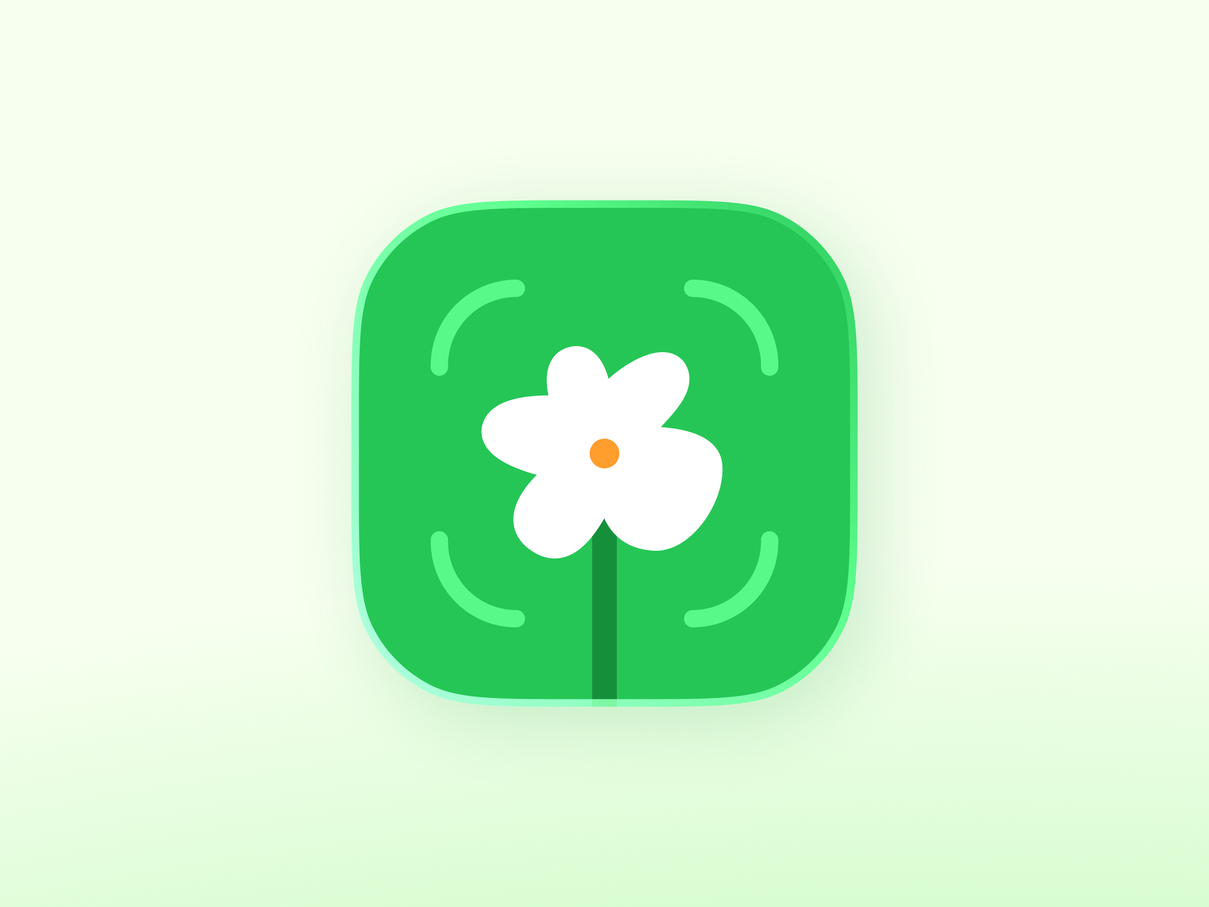 AI Plant App Icon app app store aso branding design figma flower graphic design illustration ios iphone icon logo modern plant ui vector