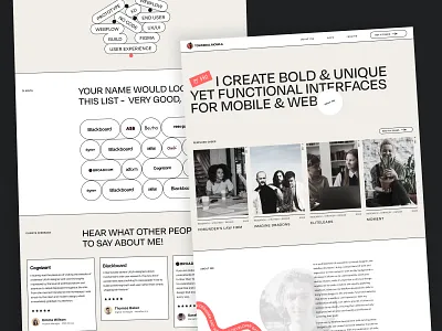 Portfolio © agency case study clean expreimantal freelance landing page minimal portfolio portfolio site resume site tm22b typography ui uiux web web design webflow website