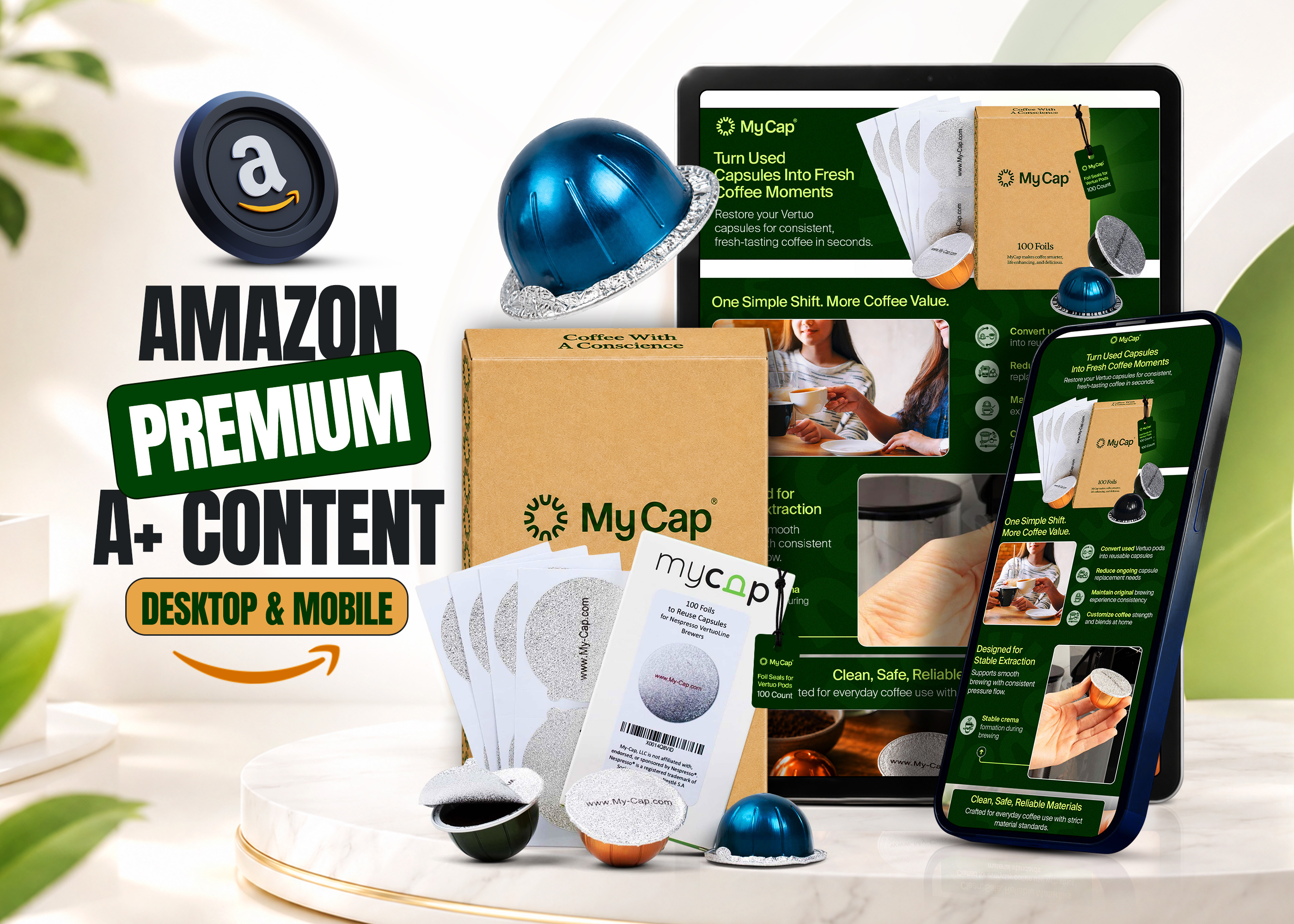 Amazon Premium A+ Content Design | Coffee Brand amazon amazon creative design amazon graphics amazon listing design amazon premium a amazon storefront branding coffee branding design ecommerce design enhanced brand content graphic design lifestyle photography photo manipulation visual storytelling