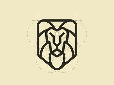Lion Retro Logo animals bold branding cafe clean coffee corporate branding design graphic design grid line lion lions logo logodesign shield simple strong vector vintage