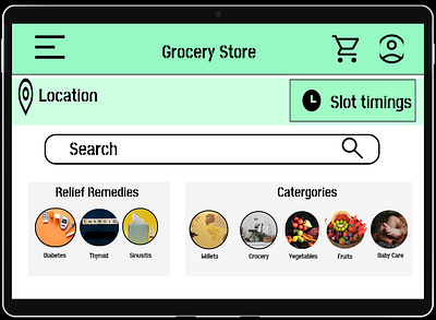 Grocery store (An app for Buying groceries) application branding design figma grocery app illustration portfolio use user experience design ux