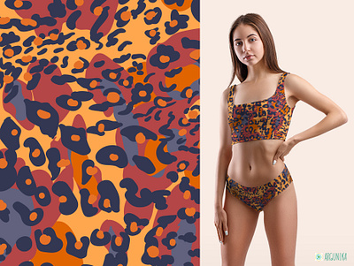 Floral leo design fabric fabric design pattern design seamless pattern surface design vector